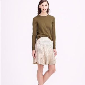 J.Crew Laser-Cut Pleated Skirt